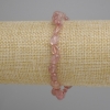 سوار من خرز كوارتز الفراولة المصقول، قطر الخرز 6–10.5 × 6–7.5 mm ±، طول 18 cm ±، مرن